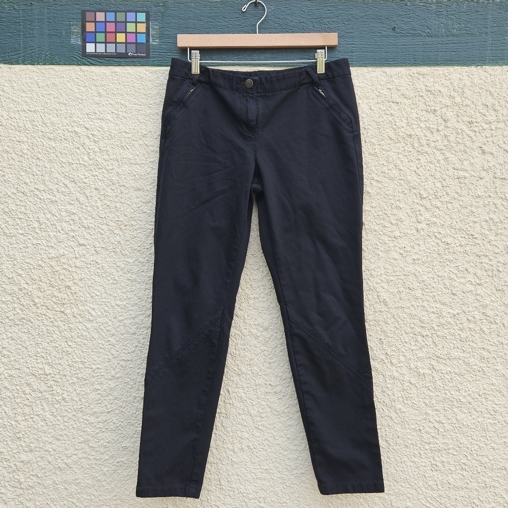J. Crew black stretch skinny pants with zip pockets size 6 29 in inseam